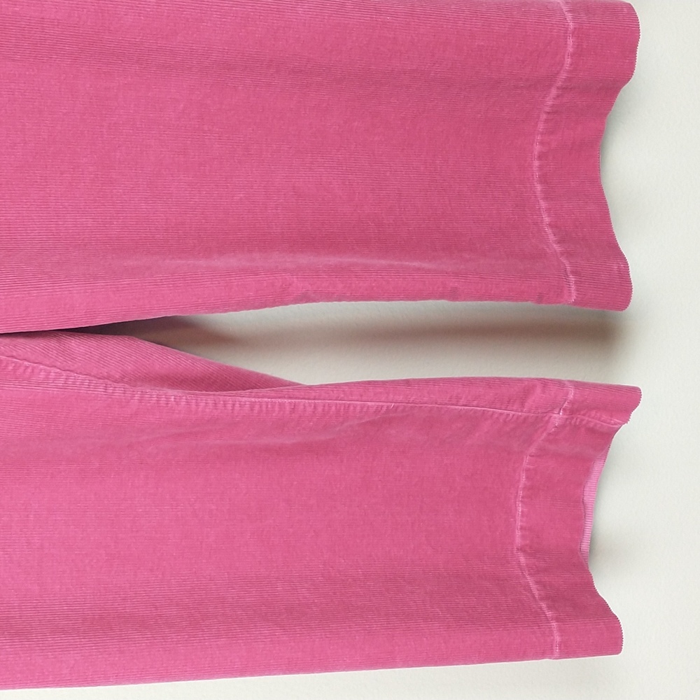 Anthropologie Maeve The Colette Pants Womens 32 Pink Wide Leg Corduroy Cropped - Picture 3 of 10